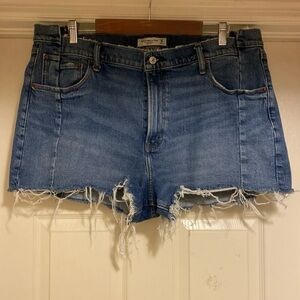 Abercrombie & Fitch The Mom Short High Rise Sz 34/18